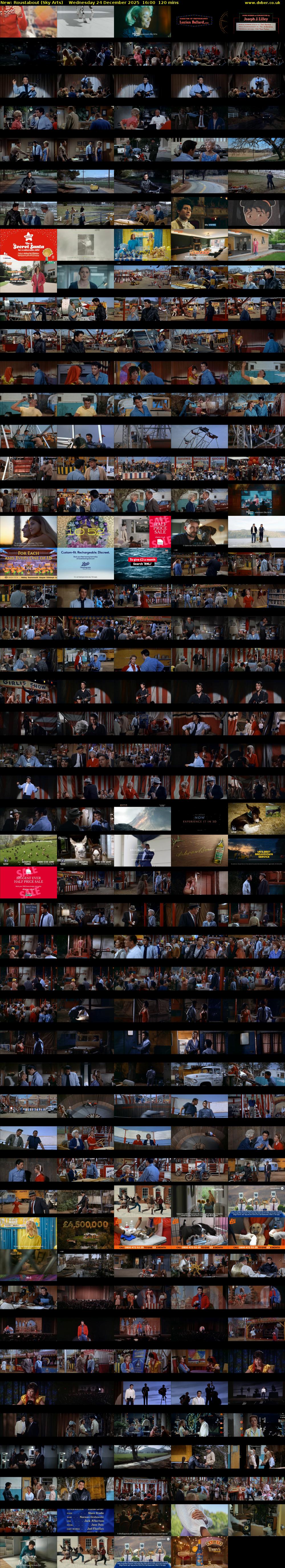 Roustabout (Sky Arts) Wednesday 24 December 2025 16:00 - 18:00