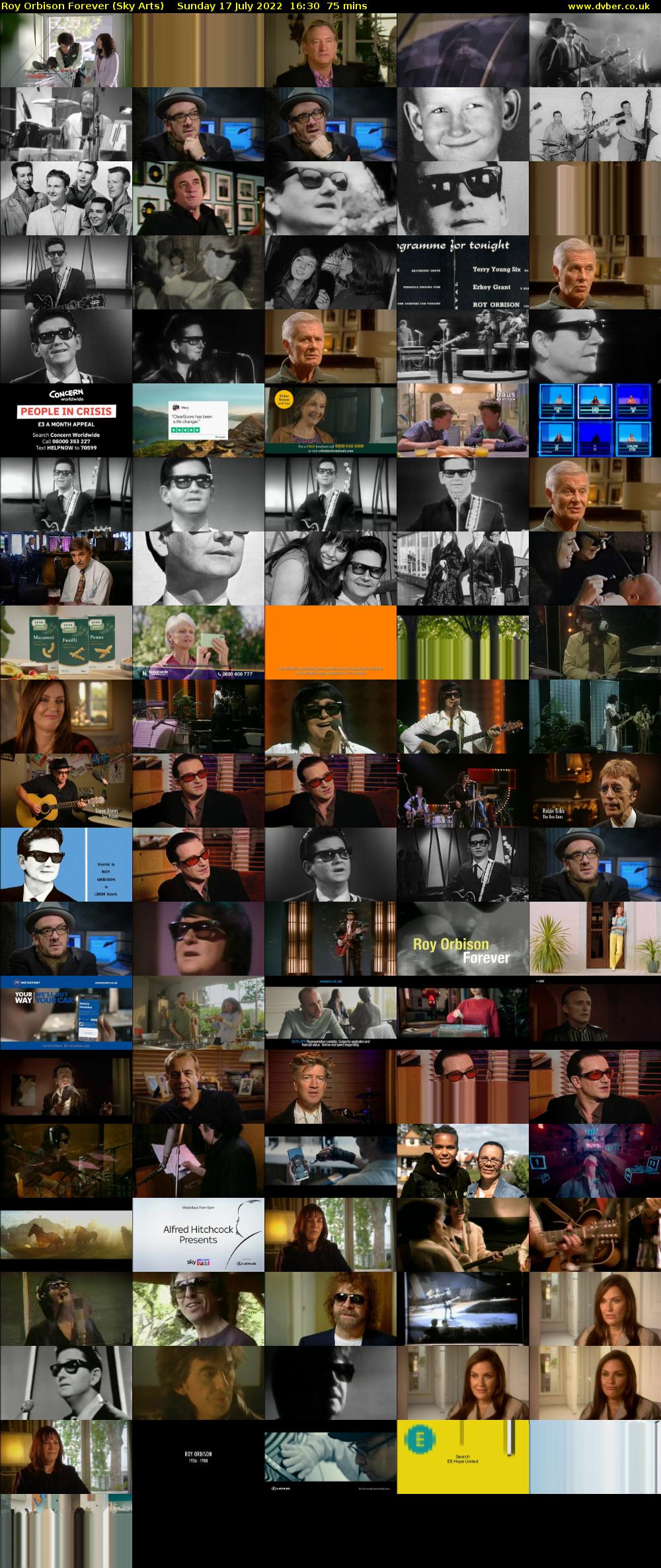 Roy Orbison Forever (Sky Arts) Sunday 17 July 2022 16:30 - 17:45