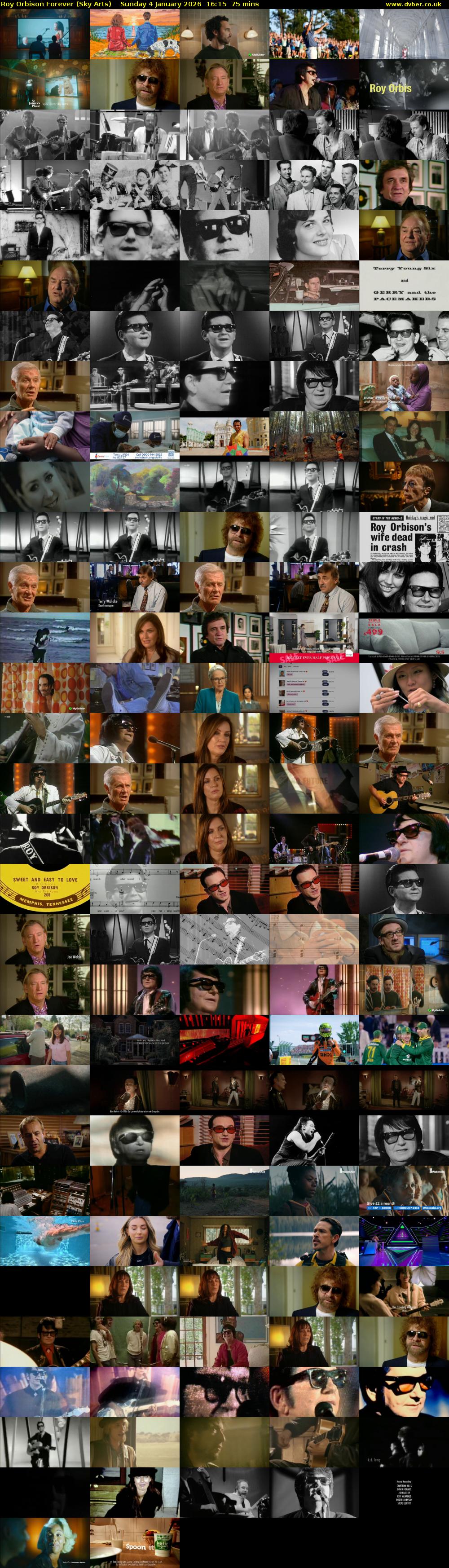 Roy Orbison Forever (Sky Arts) Sunday 4 January 2026 16:15 - 17:30