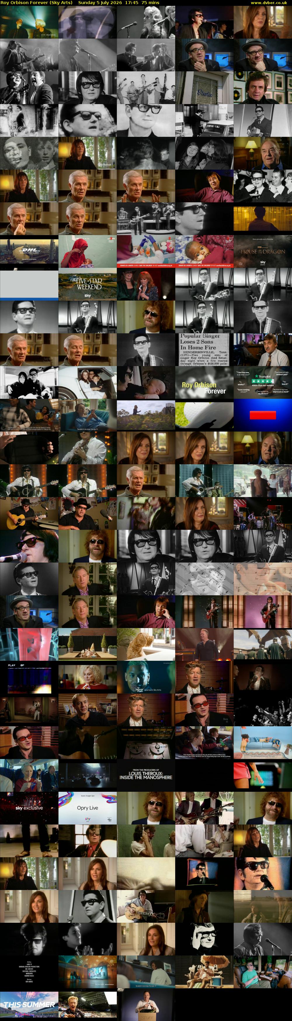 Roy Orbison Forever (Sky Arts) Sunday 5 July 2026 17:45 - 19:00