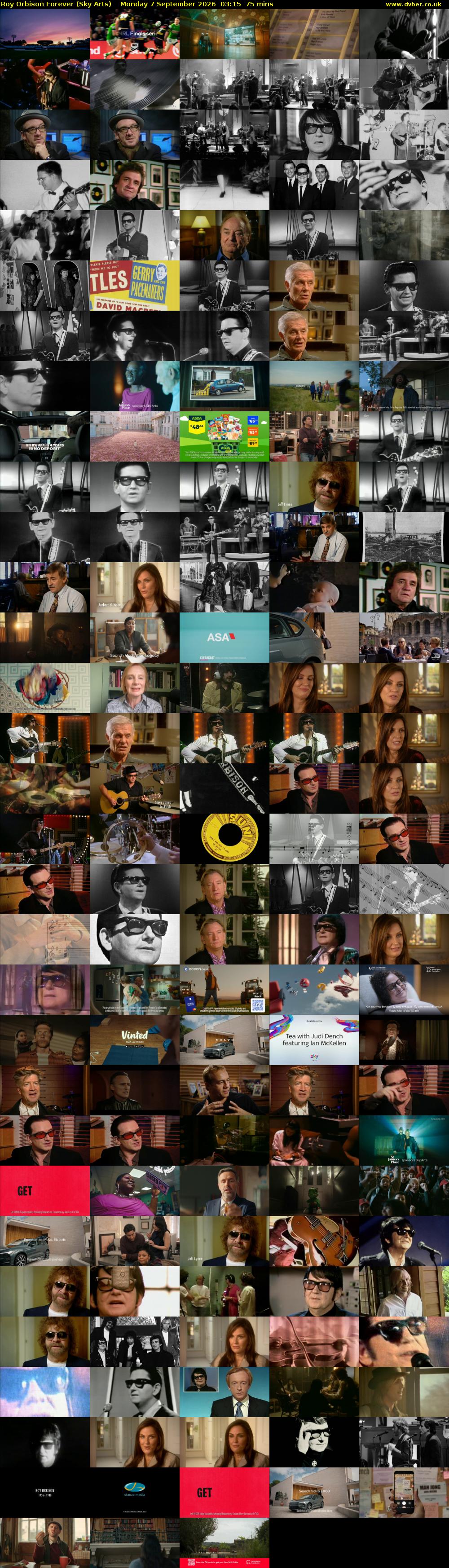 Roy Orbison Forever (Sky Arts) Monday 7 September 2026 03:15 - 04:30
