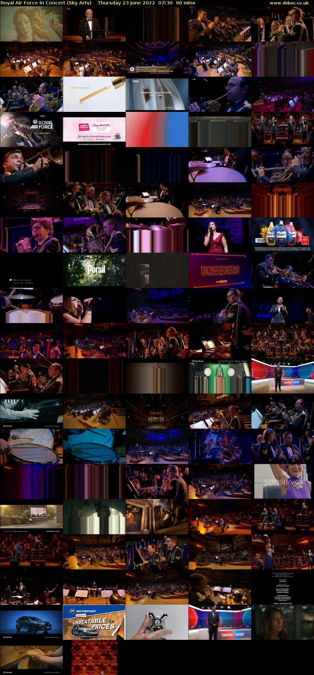 Royal Air Force In Concert (Sky Arts) Thursday 23 June 2022 07:30 - 09:00