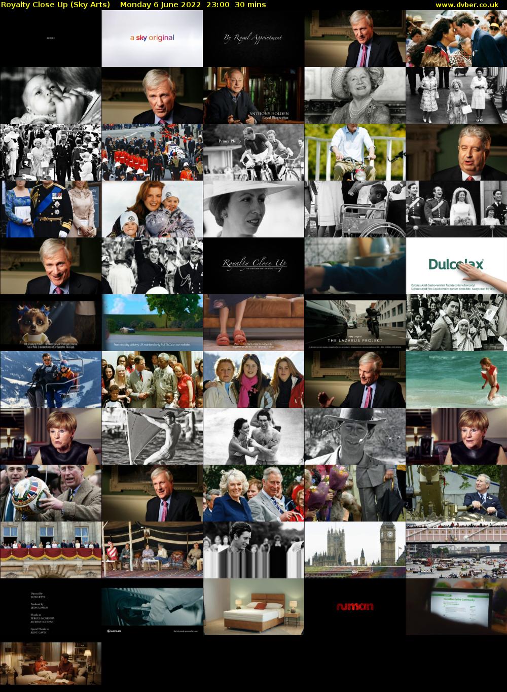 Royalty Close Up (Sky Arts) Monday 6 June 2022 23:00 - 23:30