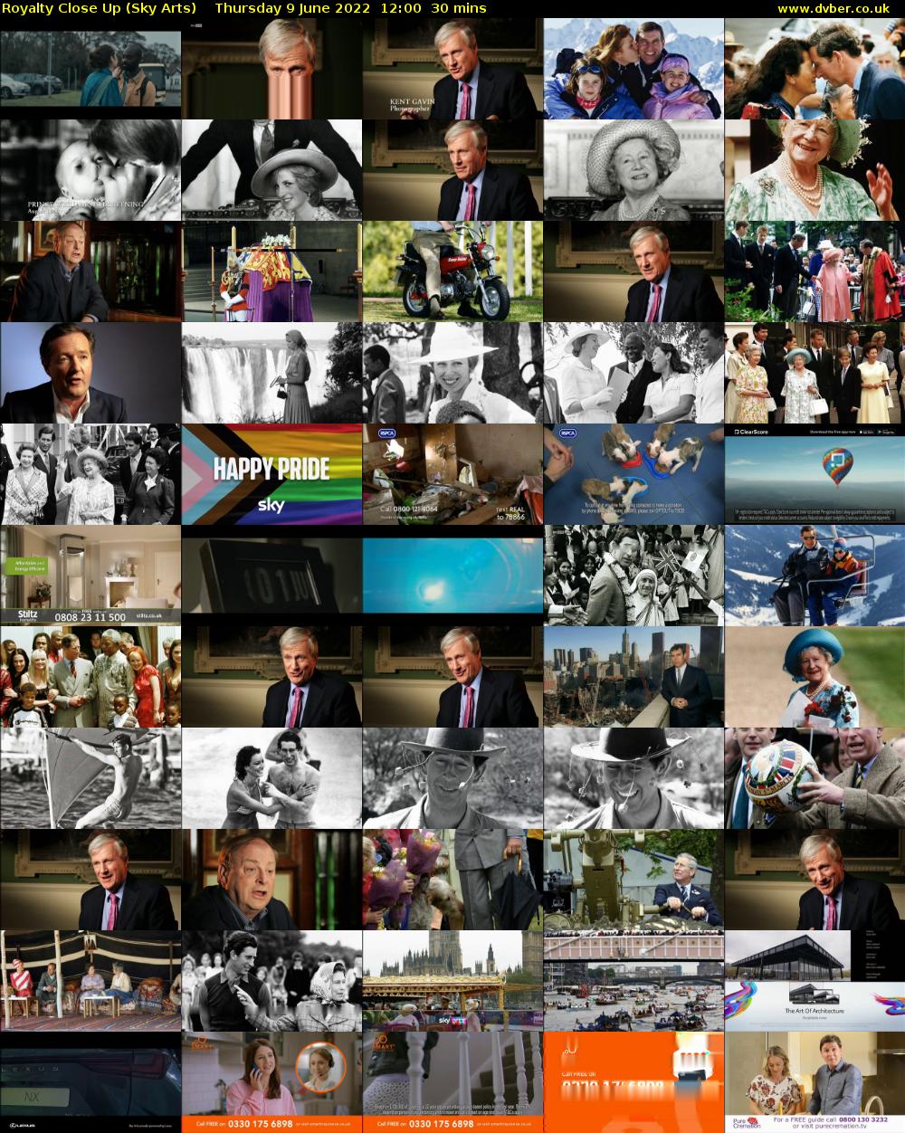 Royalty Close Up (Sky Arts) Thursday 9 June 2022 12:00 - 12:30