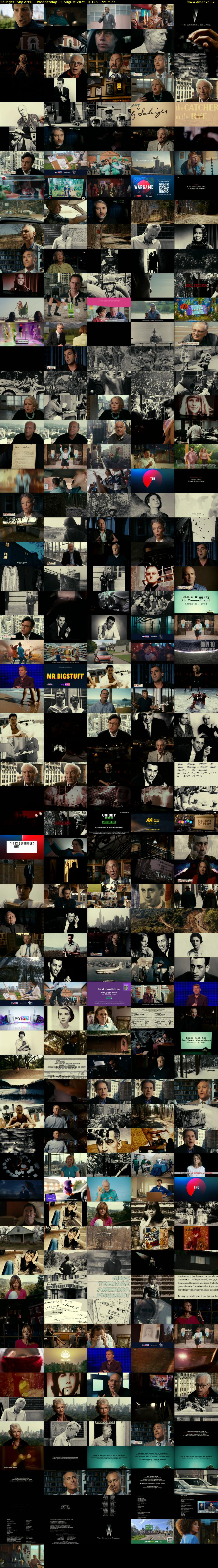 Salinger (Sky Arts) Wednesday 13 August 2025 01:25 - 04:00
