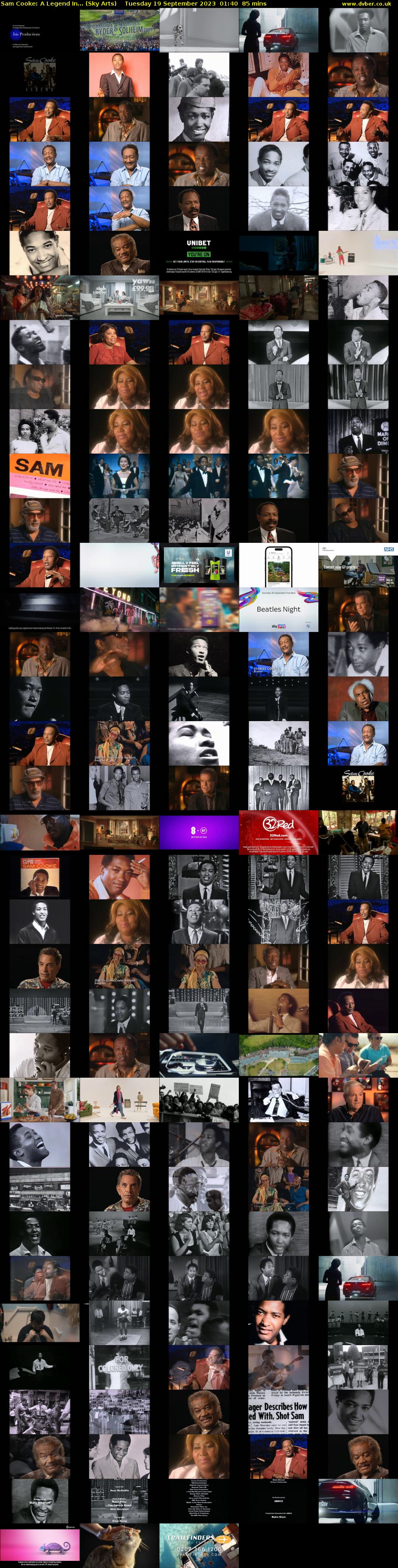 Sam Cooke: A Legend In... (Sky Arts) Tuesday 19 September 2023 01:40 - 03:05