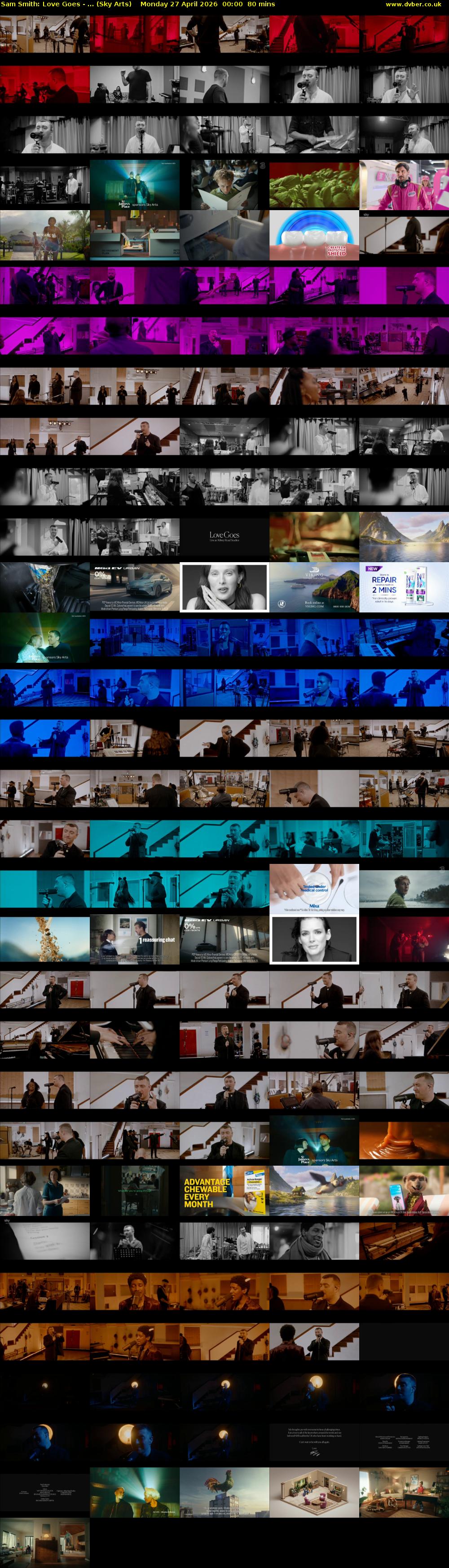 Sam Smith: Love Goes - ... (Sky Arts) Monday 27 April 2026 00:00 - 01:20