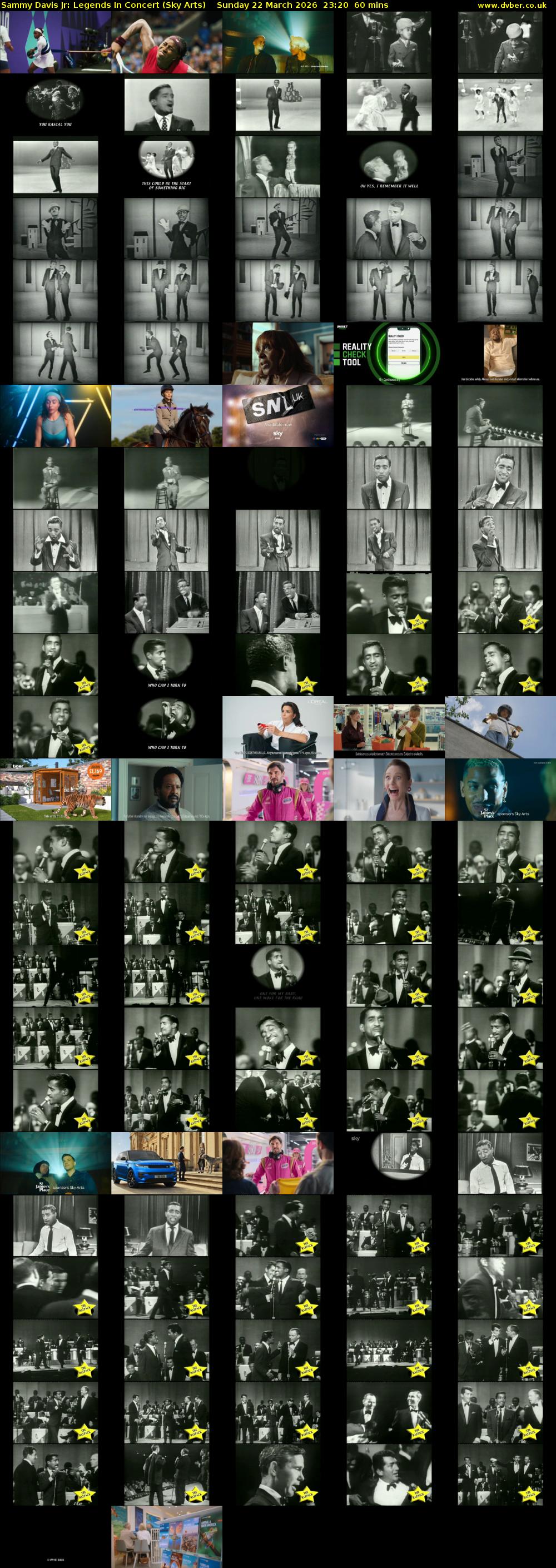 Sammy Davis Jr: Legends In Concert (Sky Arts) Sunday 22 March 2026 23:20 - 00:20