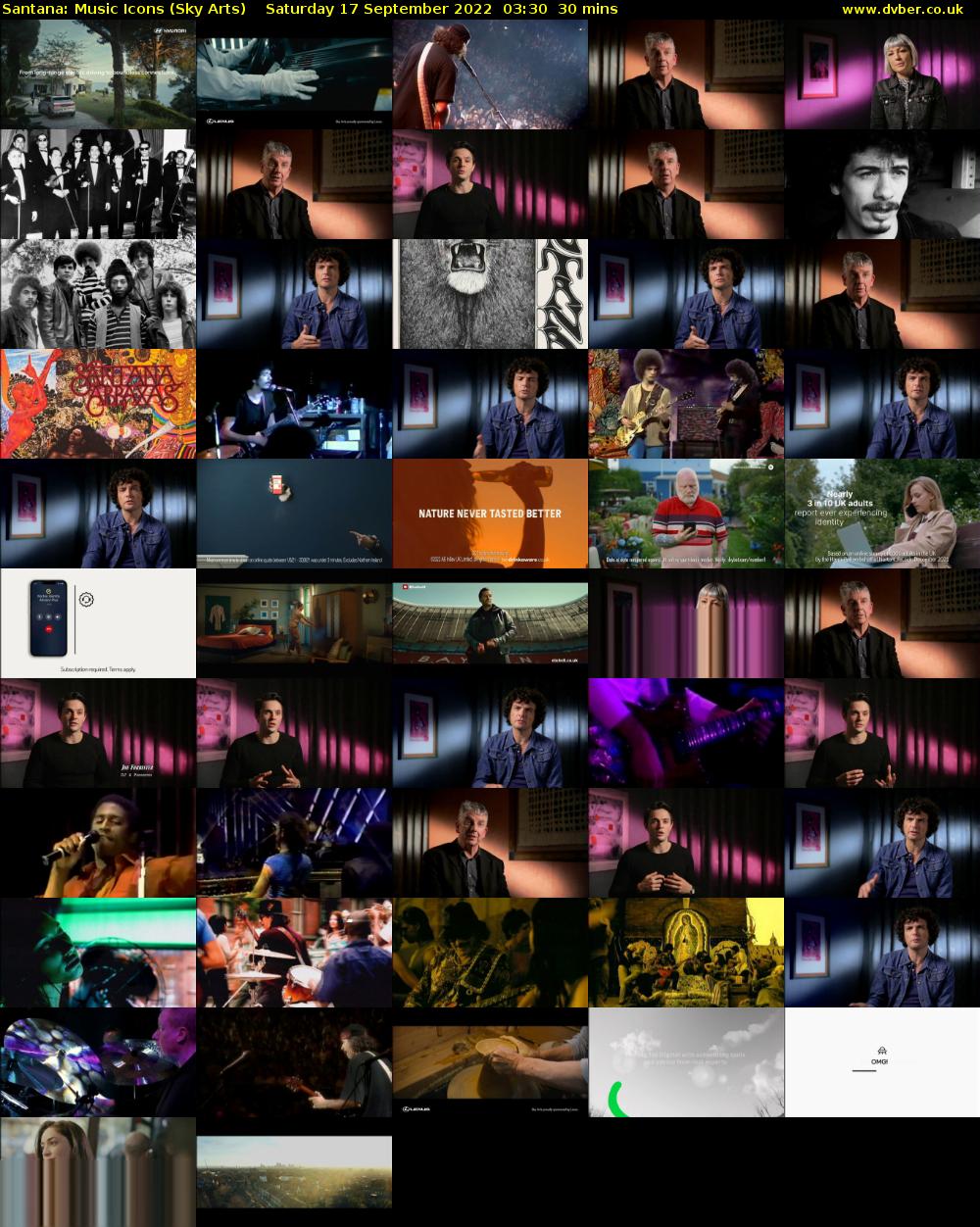 Santana: Music Icons (Sky Arts) Saturday 17 September 2022 03:30 - 04:00