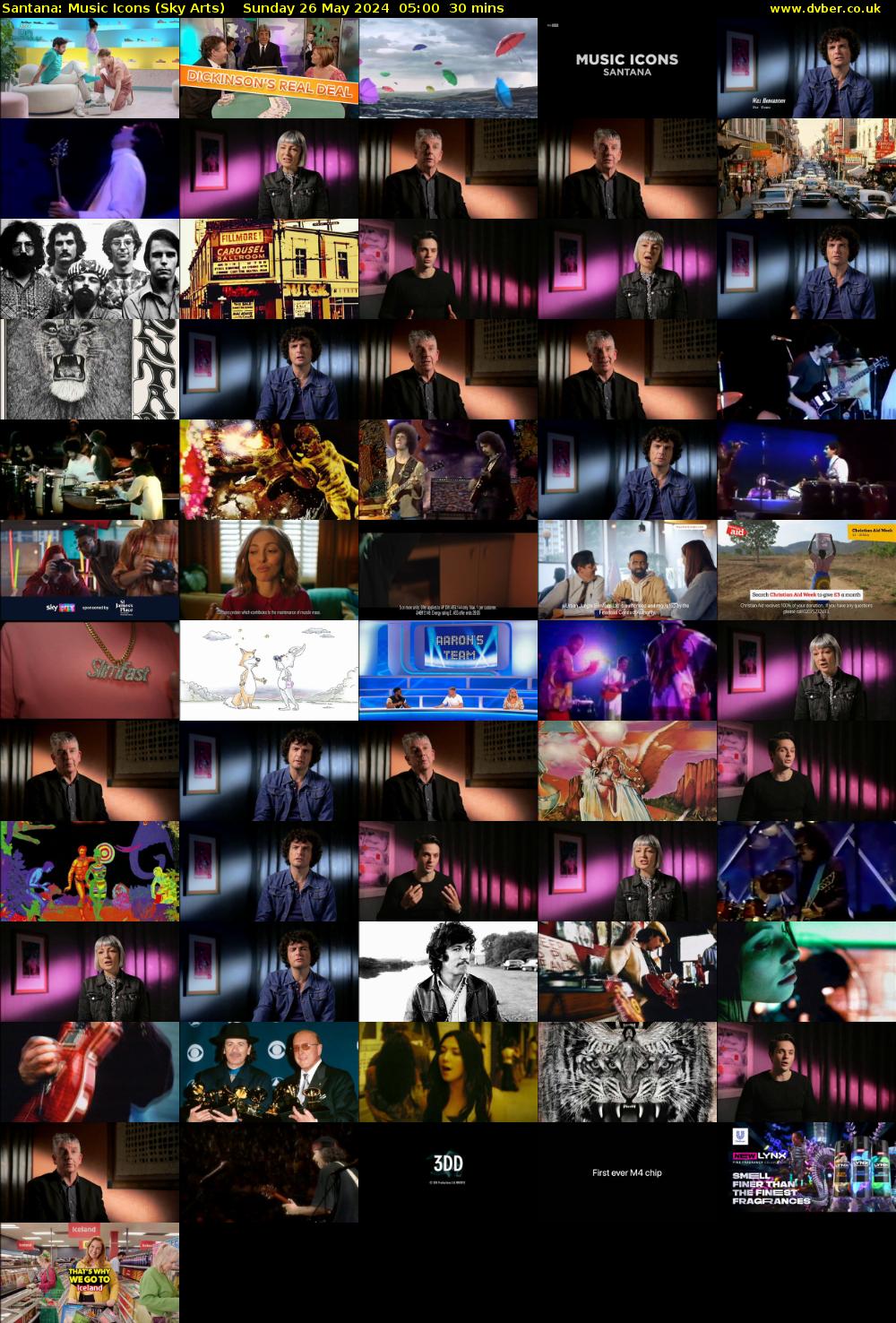 Santana: Music Icons (Sky Arts) Sunday 26 May 2024 05:00 - 05:30