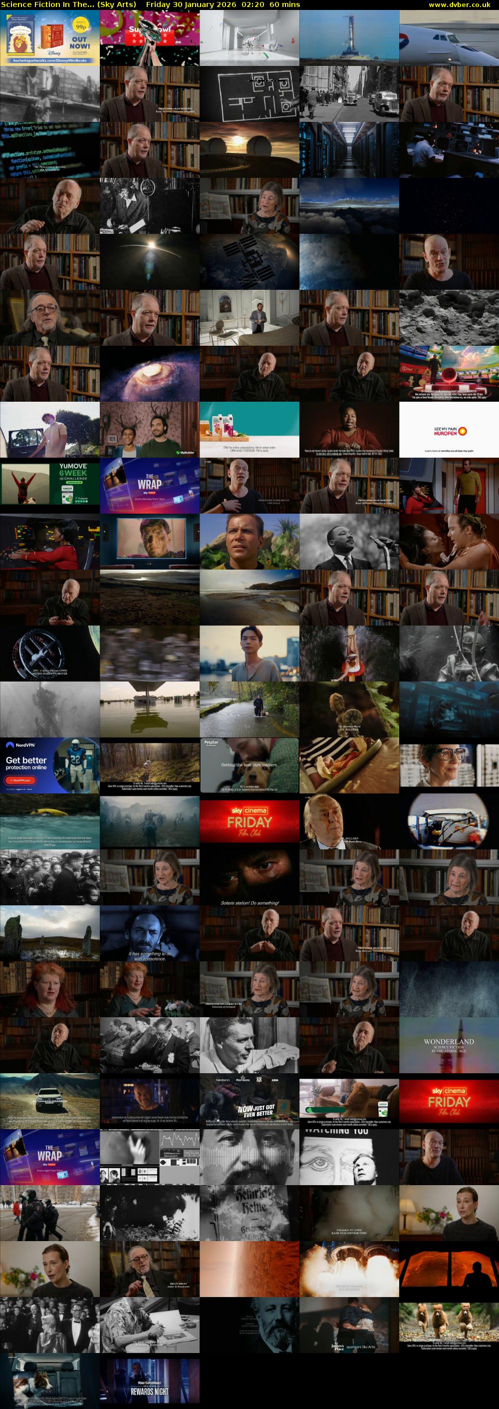 Science Fiction In The... (Sky Arts) Friday 30 January 2026 02:20 - 03:20