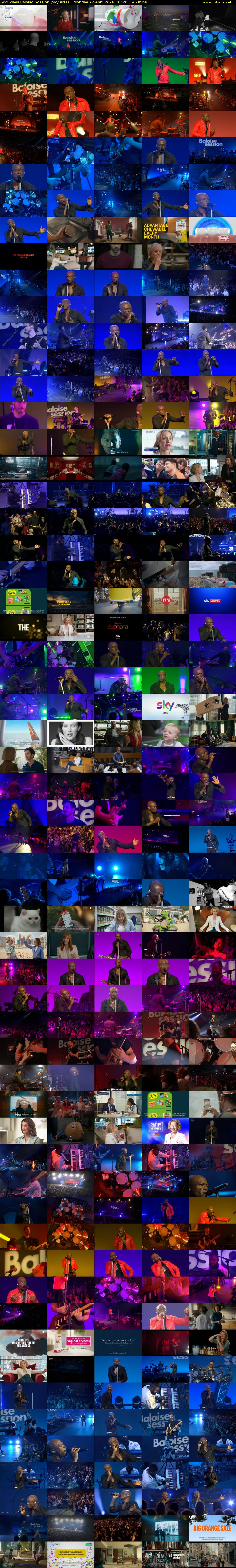 Seal Plays Baloise Session (Sky Arts) Monday 27 April 2026 01:20 - 03:45