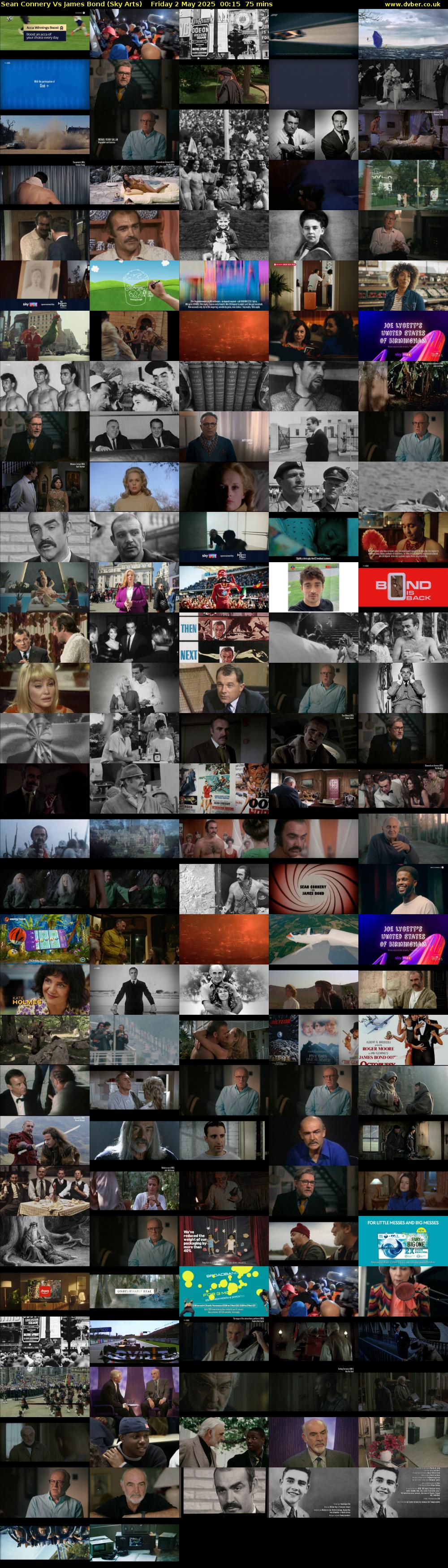 Sean Connery Vs James Bond (Sky Arts) Friday 2 May 2025 00:15 - 01:30