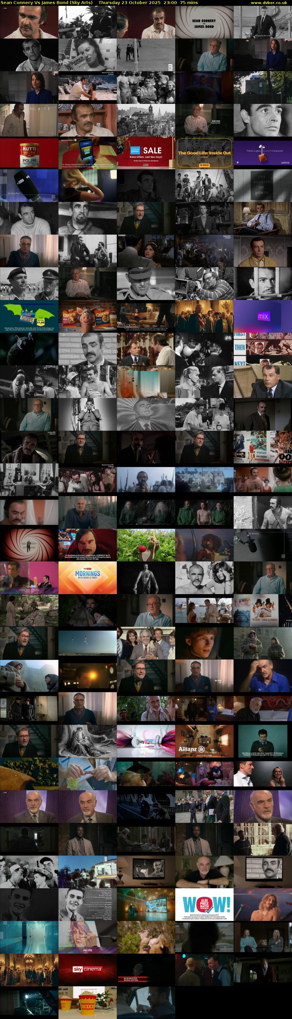 Sean Connery Vs James Bond (Sky Arts) Thursday 23 October 2025 23:00 - 00:15