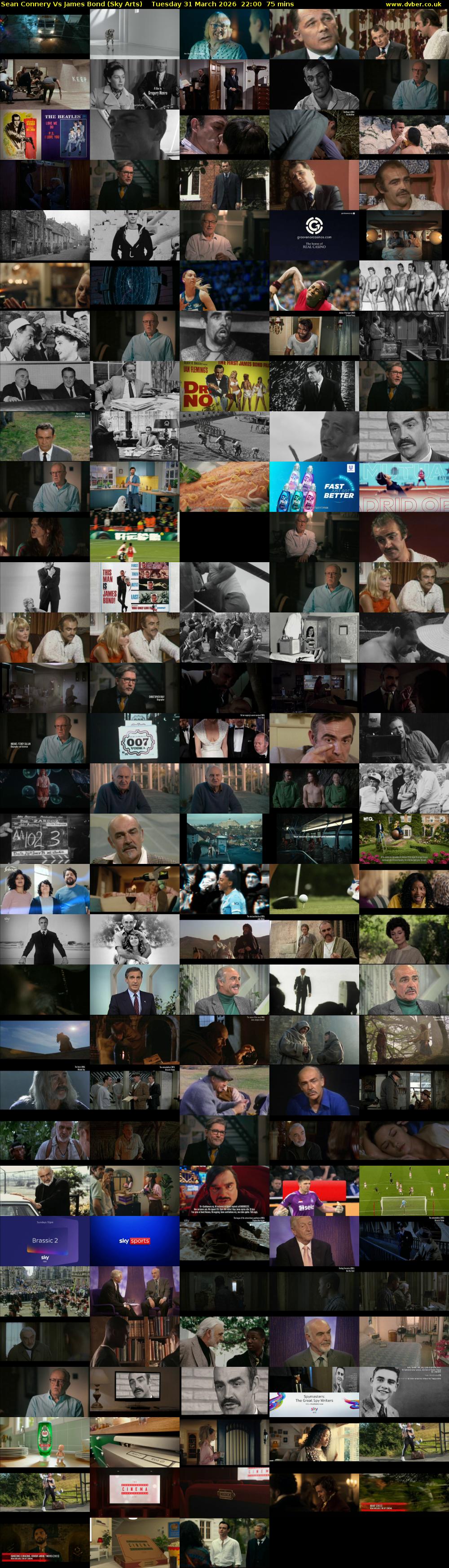 Sean Connery Vs James Bond (Sky Arts) Tuesday 31 March 2026 22:00 - 23:15