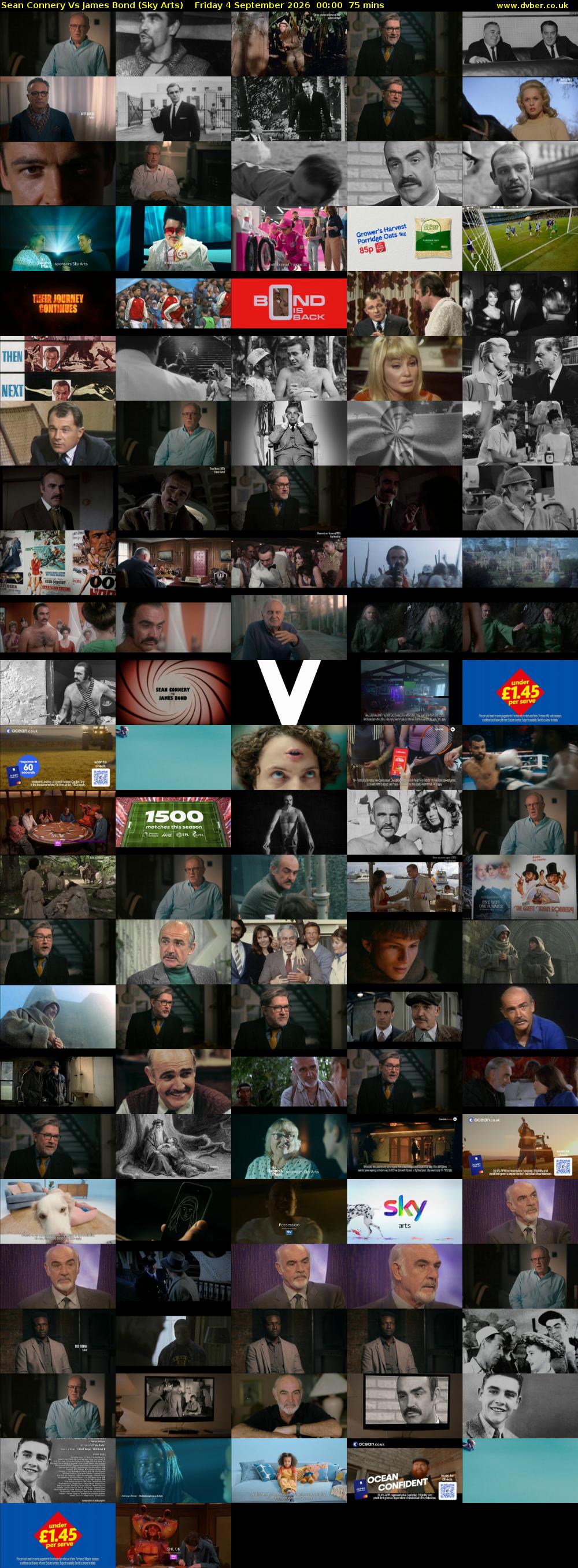 Sean Connery Vs James Bond (Sky Arts) Friday 4 September 2026 00:00 - 01:15