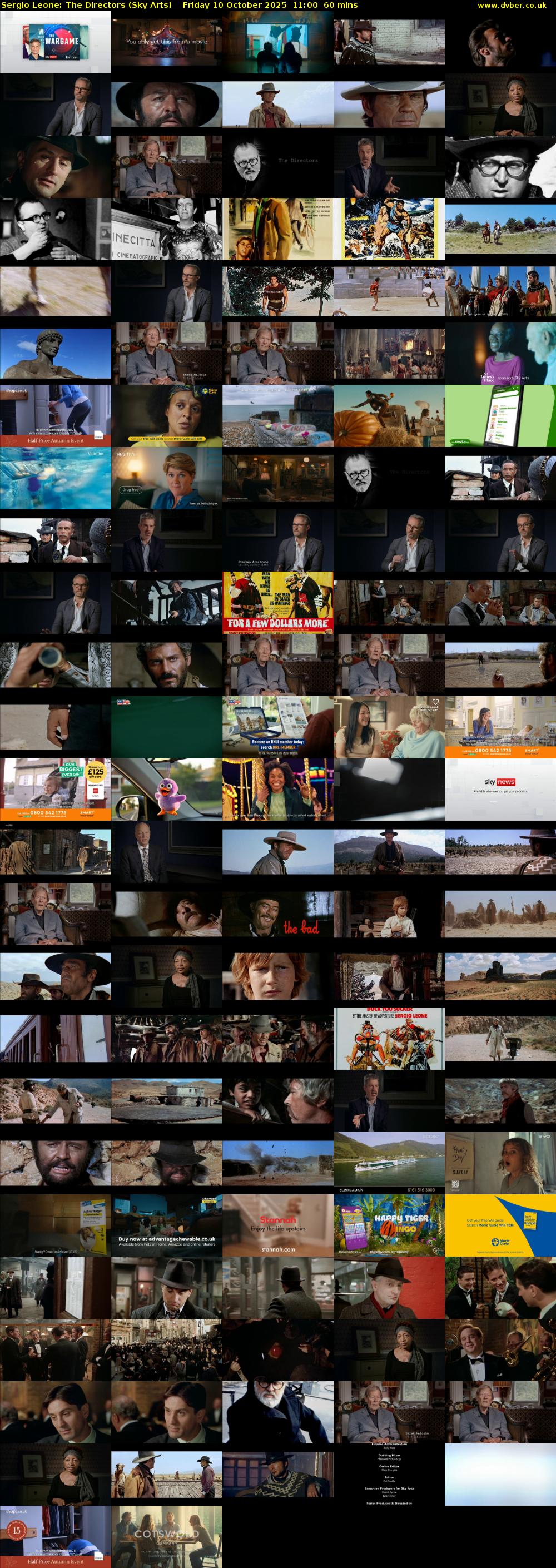 Sergio Leone: The Directors (Sky Arts) Friday 10 October 2025 11:00 - 12:00