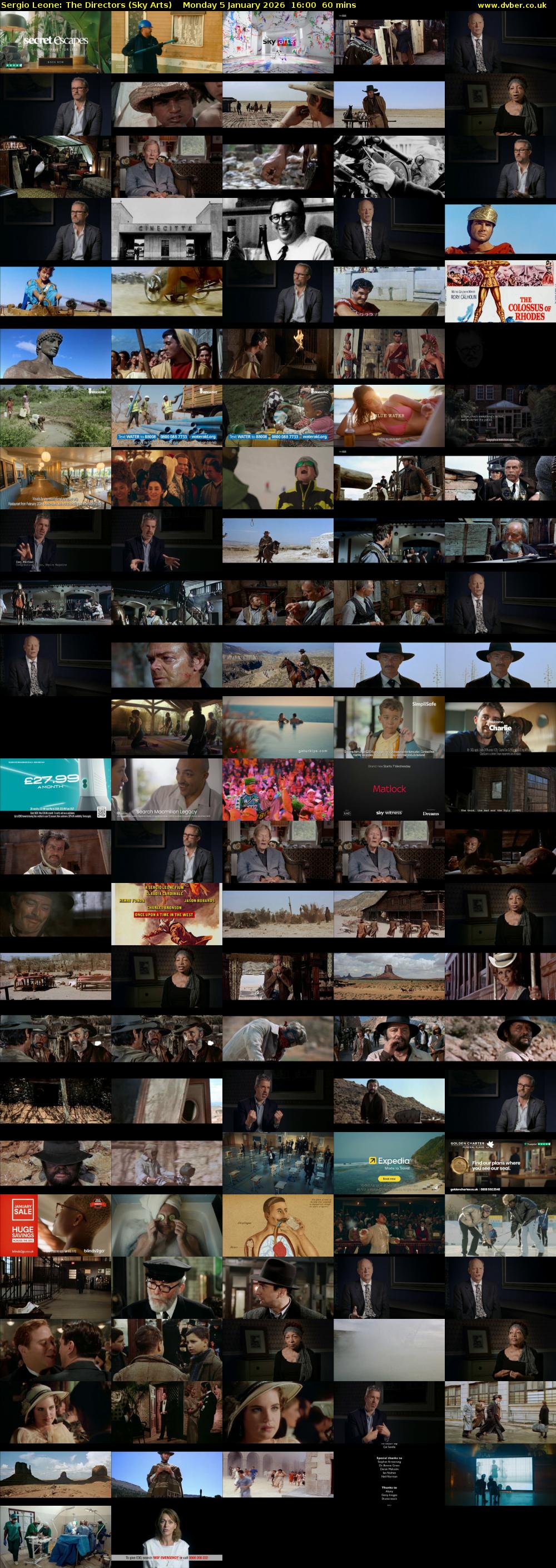 Sergio Leone: The Directors (Sky Arts) Monday 5 January 2026 16:00 - 17:00