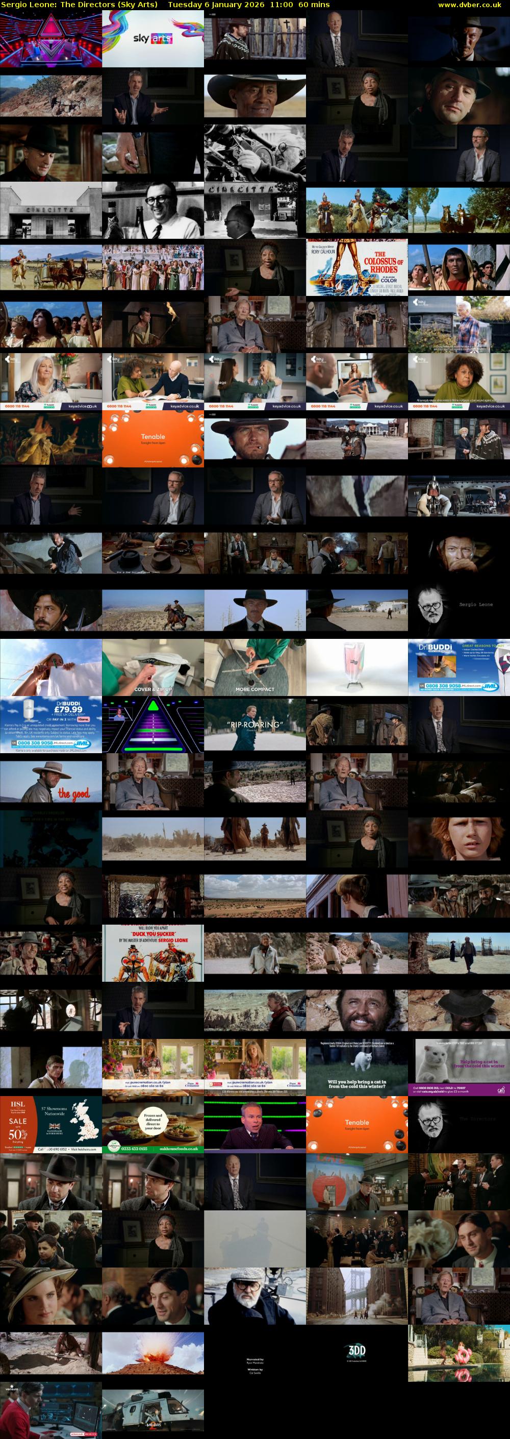 Sergio Leone: The Directors (Sky Arts) Tuesday 6 January 2026 11:00 - 12:00