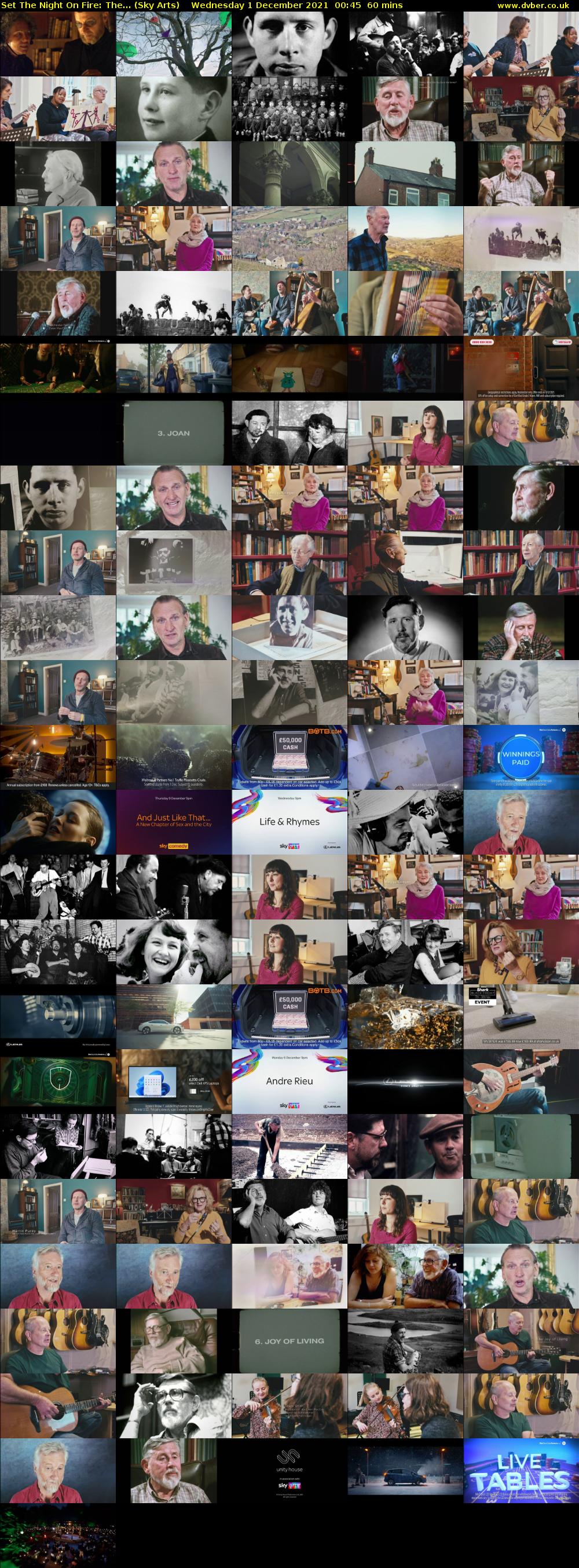 Set The Night On Fire: The... (Sky Arts) Wednesday 1 December 2021 00:45 - 01:45