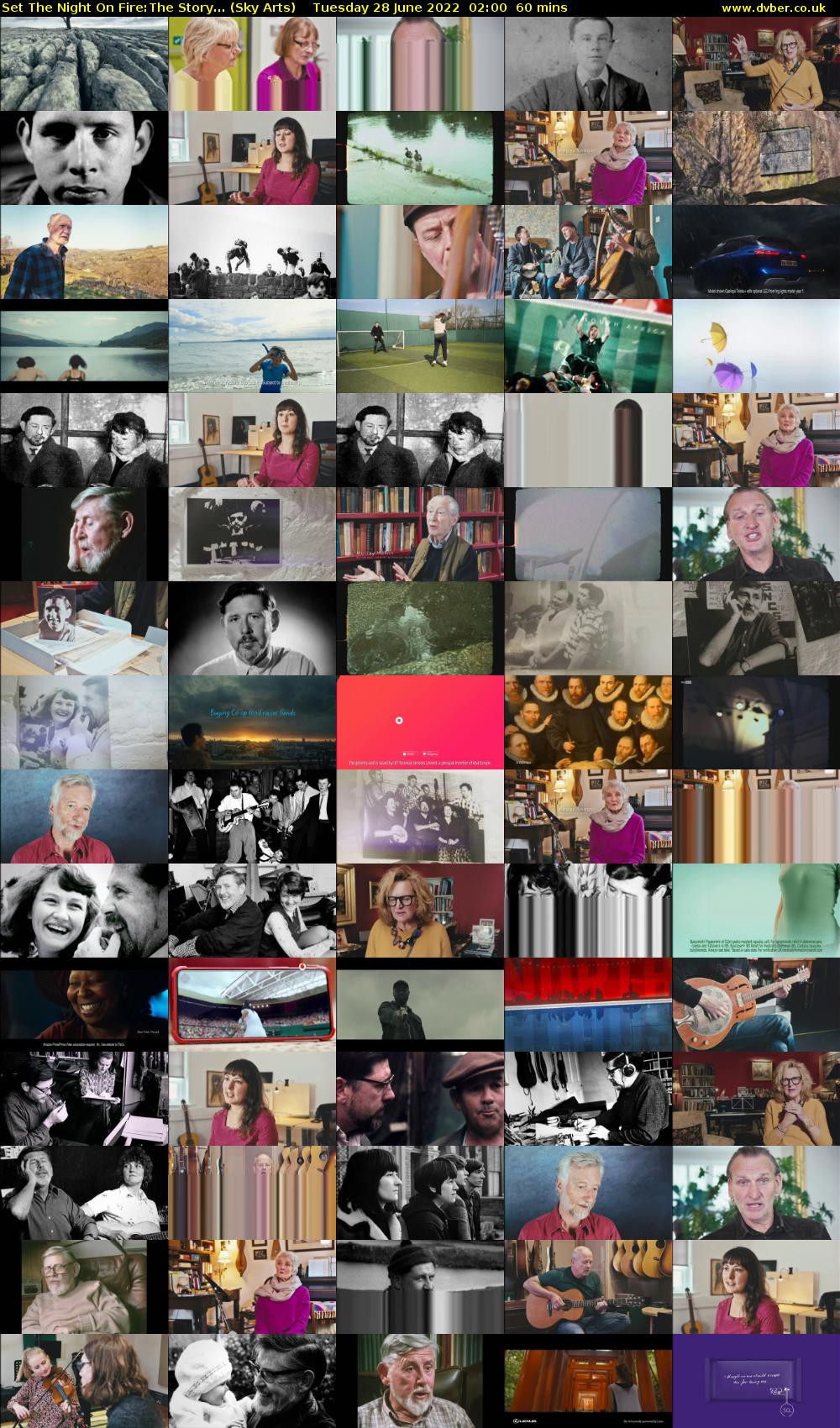 Set The Night On Fire:The Story... (Sky Arts) Tuesday 28 June 2022 02:00 - 03:00