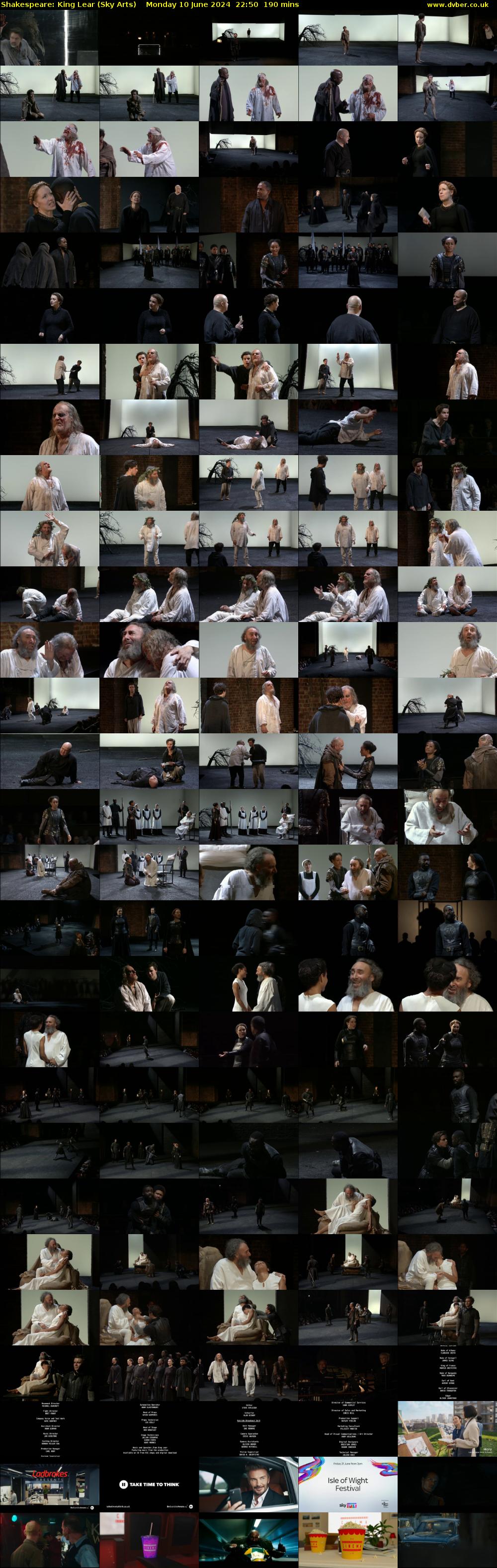 Shakespeare: King Lear (Sky Arts) Monday 10 June 2024 22:50 - 02:00