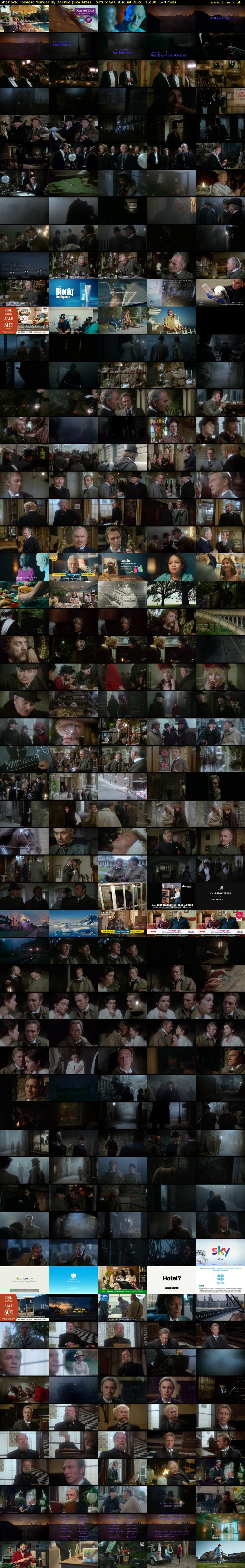 Sherlock Holmes: Murder By Decree (Sky Arts) Saturday 8 August 2026 15:00 - 17:20