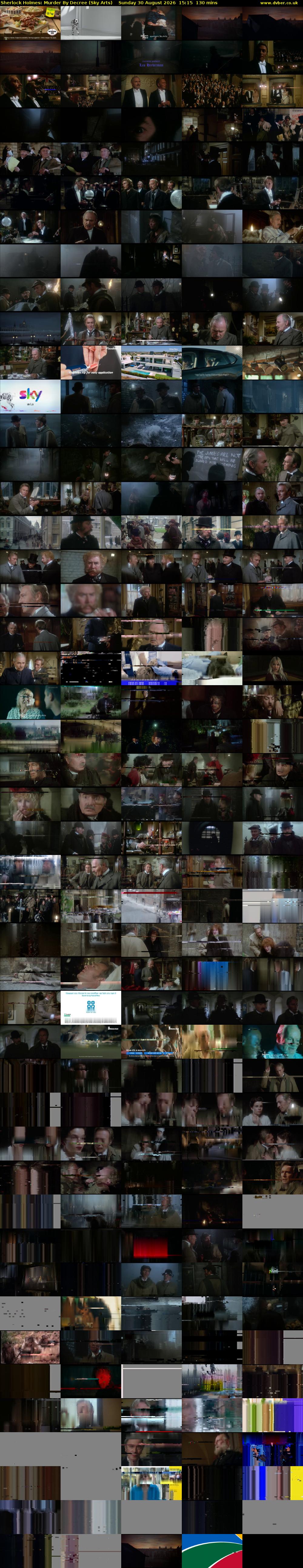 Sherlock Holmes: Murder By Decree (Sky Arts) Sunday 30 August 2026 15:15 - 17:25