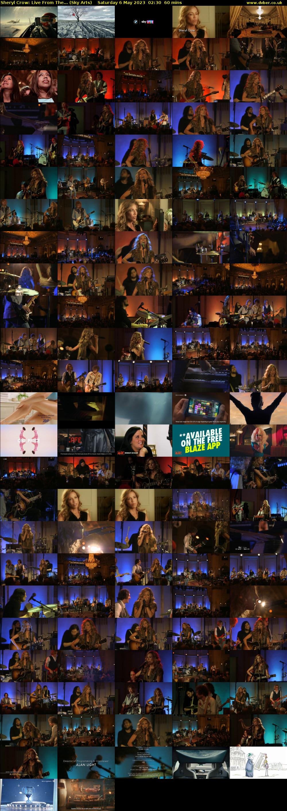 Sheryl Crow: Live From The... (Sky Arts) Saturday 6 May 2023 02:30 - 03:30