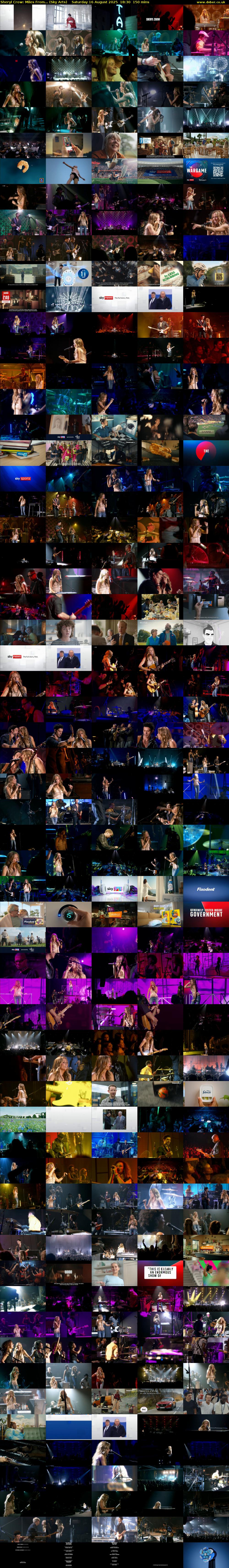 Sheryl Crow: Miles From... (Sky Arts) Saturday 16 August 2025 18:30 - 21:00