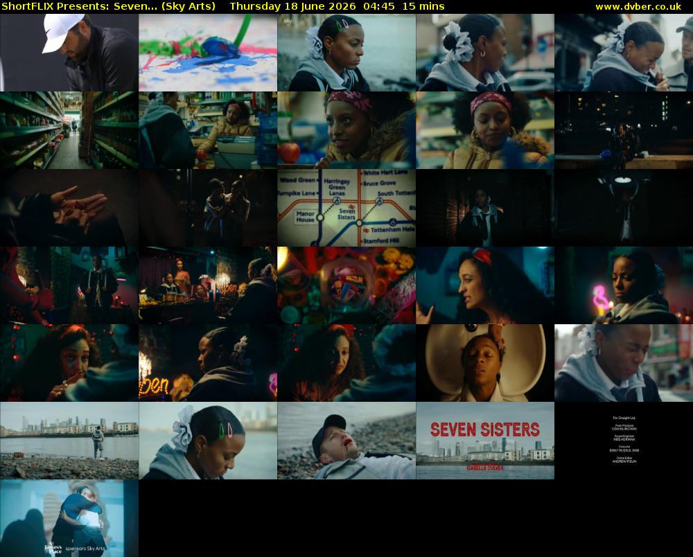 ShortFLIX Presents: Seven... (Sky Arts) Thursday 18 June 2026 04:45 - 05:00