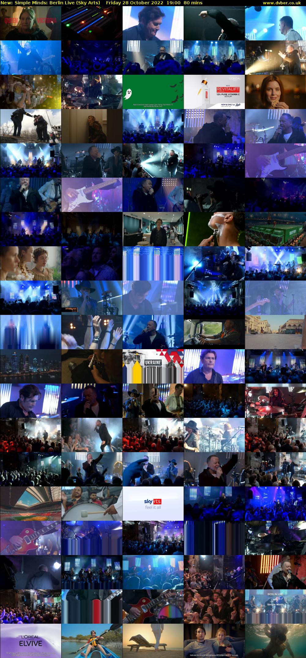 Simple Minds: Berlin Live (Sky Arts) Friday 28 October 2022 19:00 - 20:20
