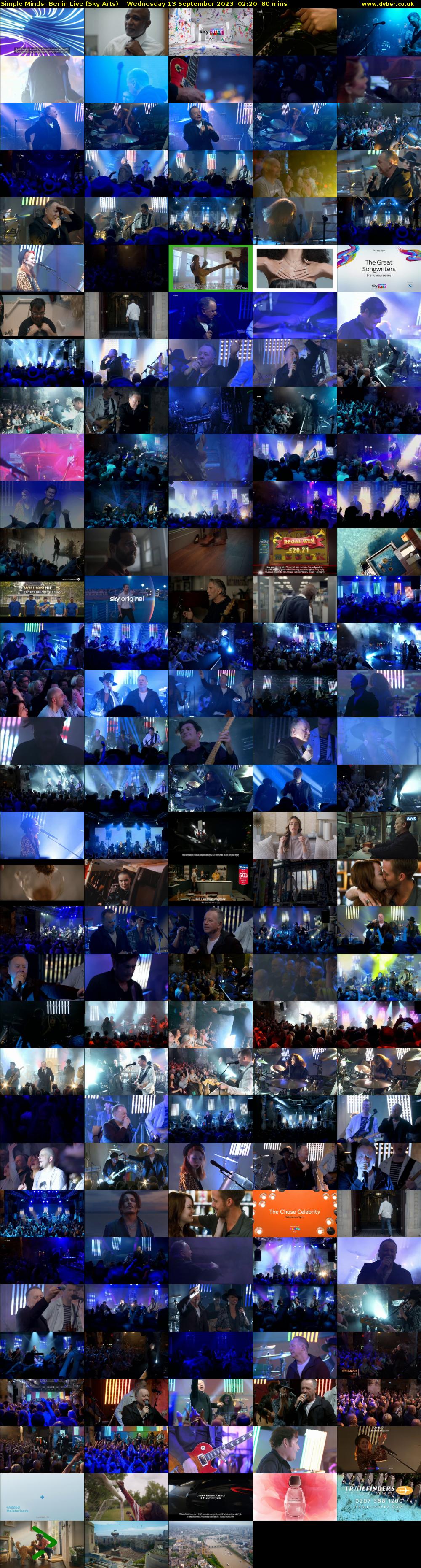 Simple Minds: Berlin Live (Sky Arts) Wednesday 13 September 2023 02:20 - 03:40