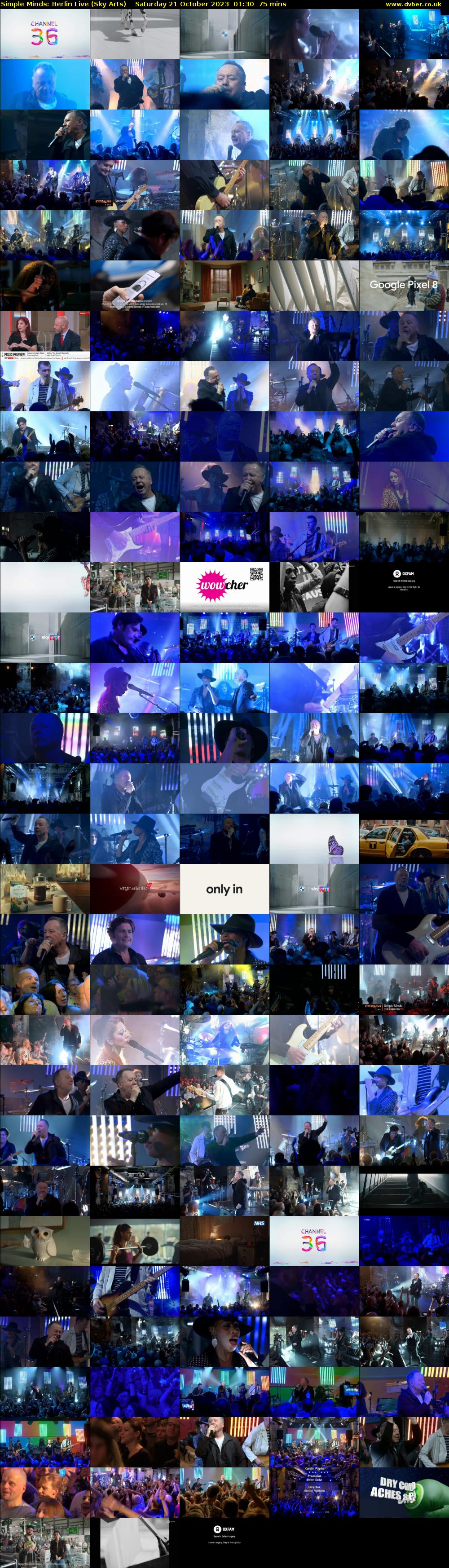 Simple Minds: Berlin Live (Sky Arts) Saturday 21 October 2023 01:30 - 02:45