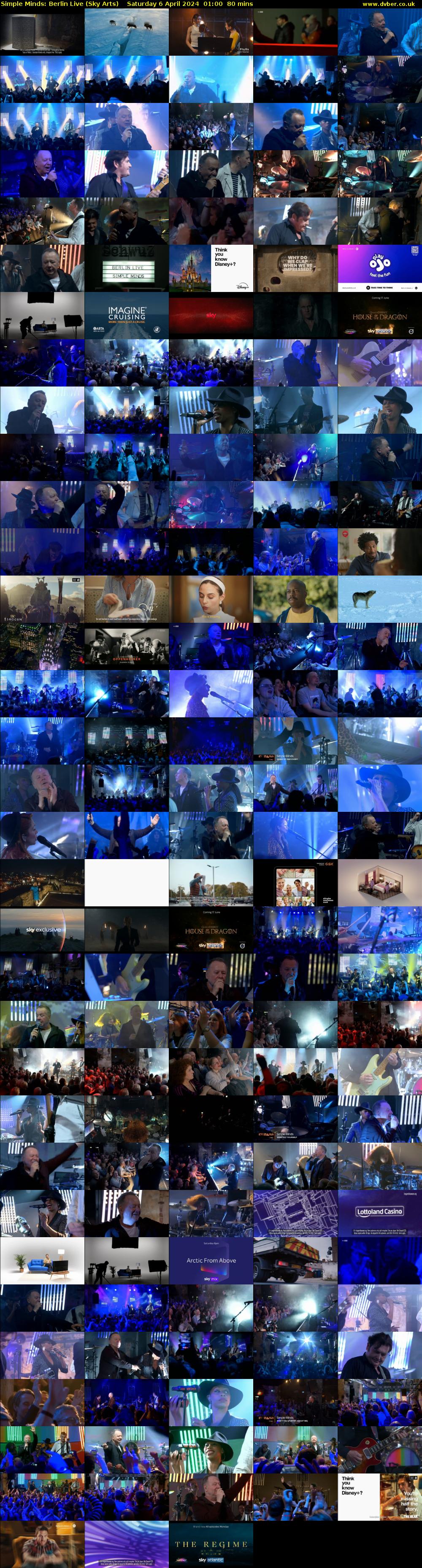 Simple Minds: Berlin Live (Sky Arts) Saturday 6 April 2024 01:00 - 02:20