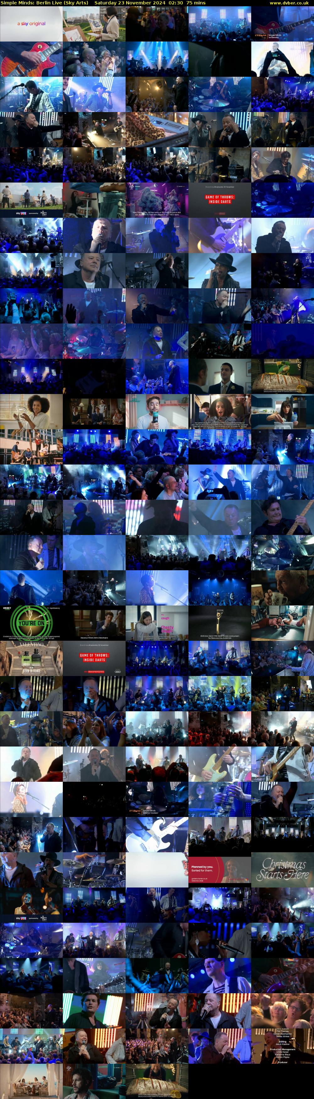 Simple Minds: Berlin Live (Sky Arts) Saturday 23 November 2024 02:30 - 03:45