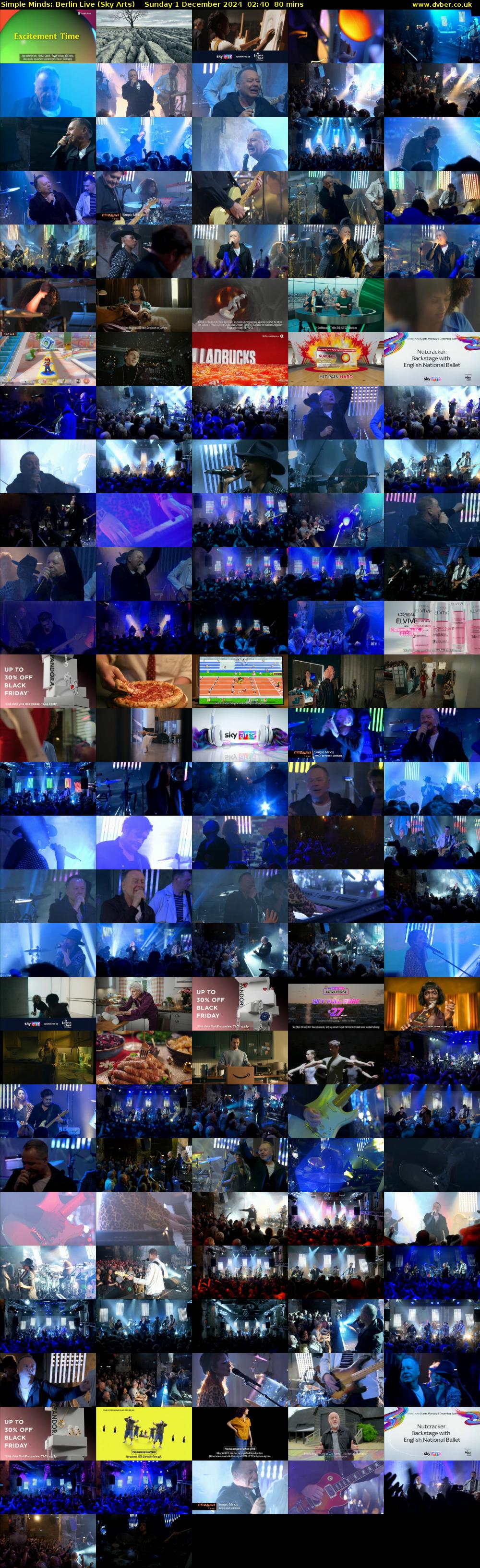 Simple Minds: Berlin Live (Sky Arts) Sunday 1 December 2024 02:40 - 04:00