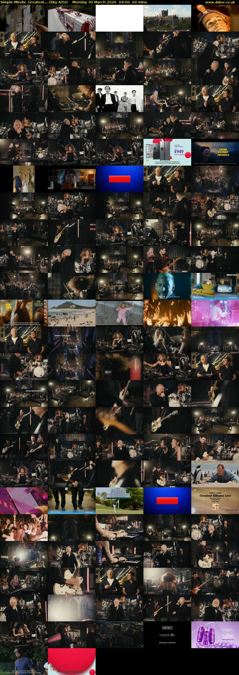 Simple Minds: Greatest... (Sky Arts) Monday 30 March 2026 04:00 - 05:00