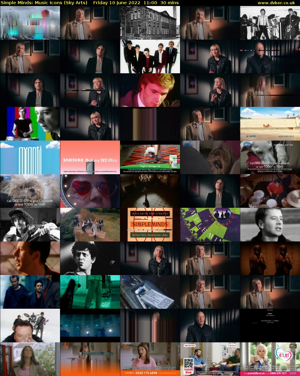 Simple Minds: Music Icons (Sky Arts) Friday 10 June 2022 11:00 - 11:30