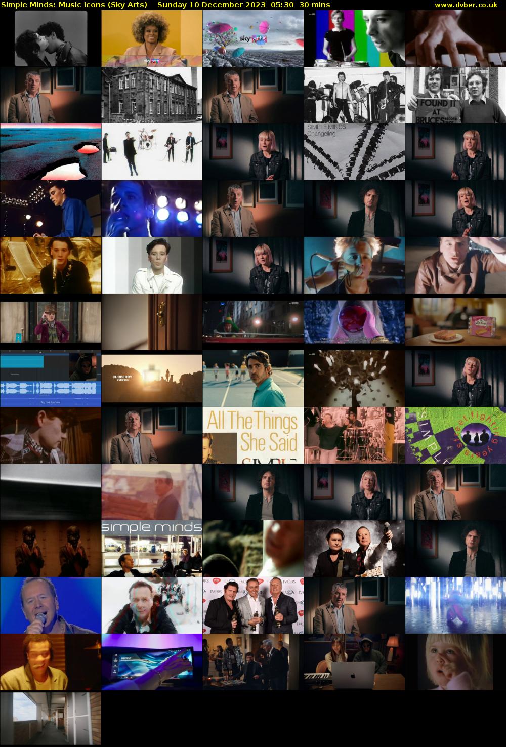 Simple Minds: Music Icons (Sky Arts) Sunday 10 December 2023 05:30 - 06:00