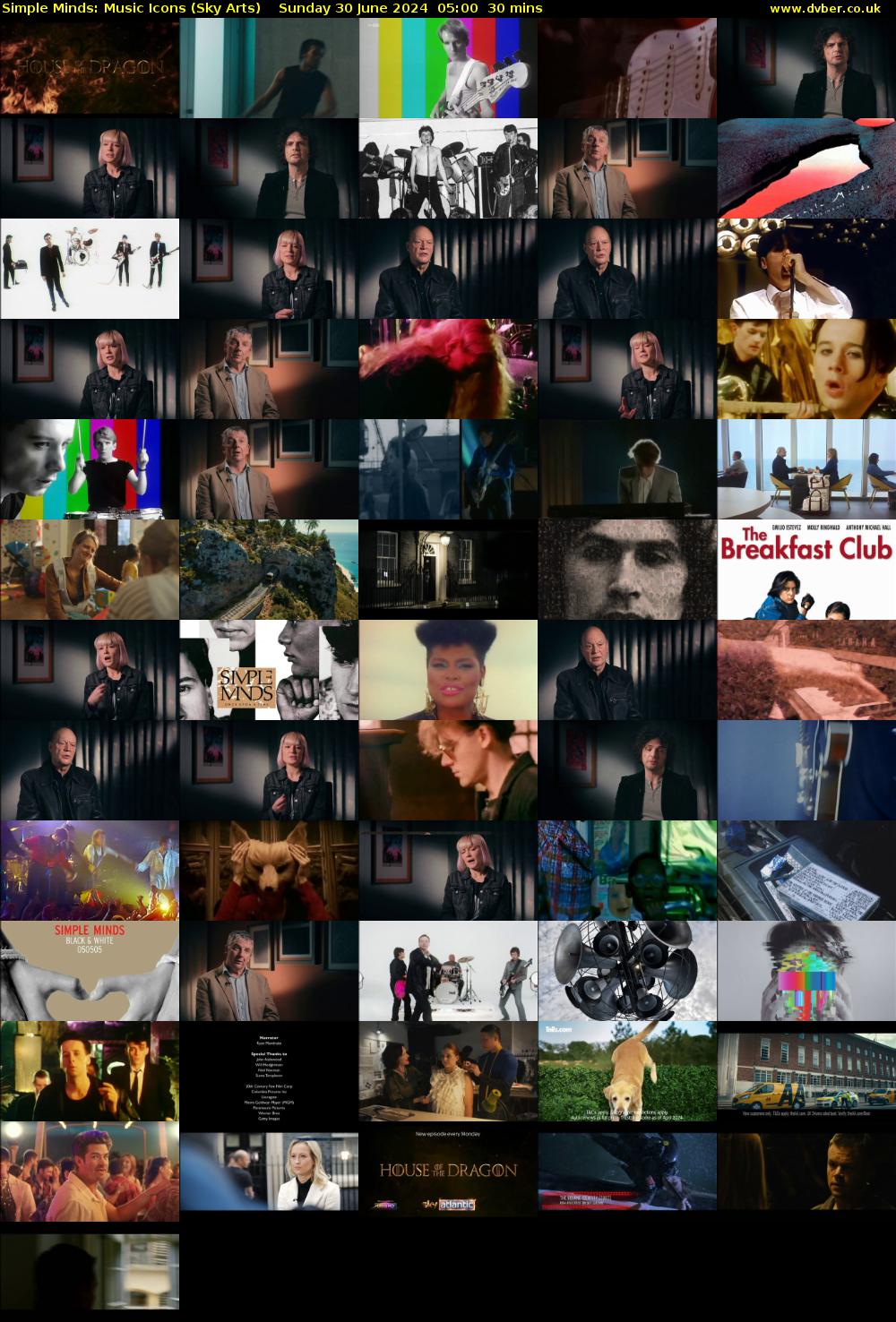 Simple Minds: Music Icons (Sky Arts) Sunday 30 June 2024 05:00 - 05:30