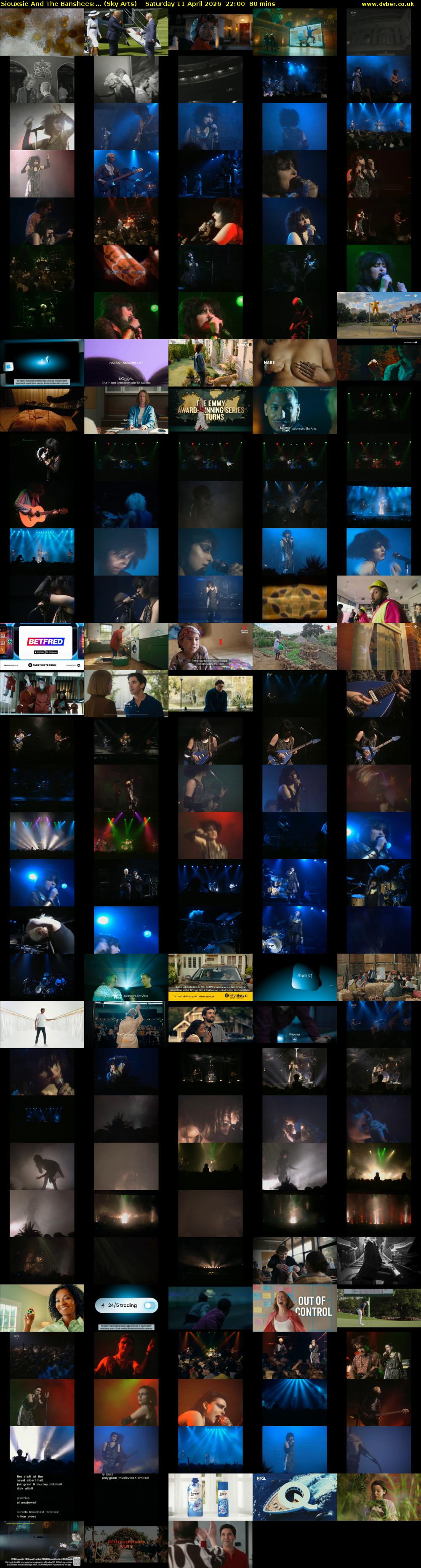 Siouxsie And The Banshees:... (Sky Arts) Saturday 11 April 2026 22:00 - 23:20