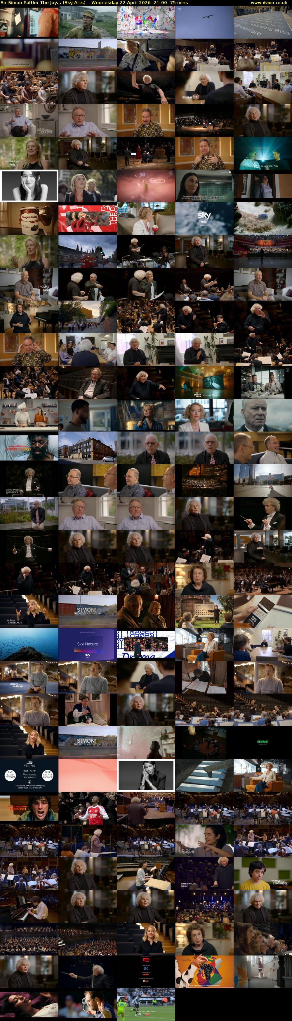 Sir Simon Rattle: The Joy... (Sky Arts) Wednesday 22 April 2026 21:00 - 22:15