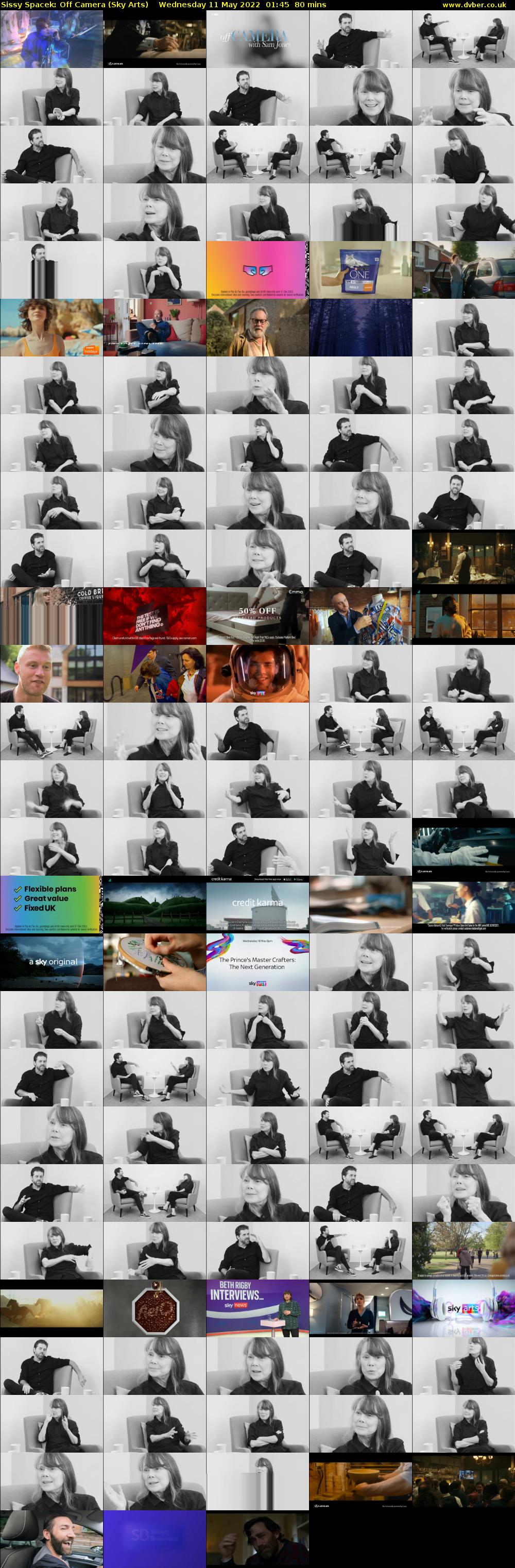 Sissy Spacek: Off Camera (Sky Arts) Wednesday 11 May 2022 01:45 - 03:05