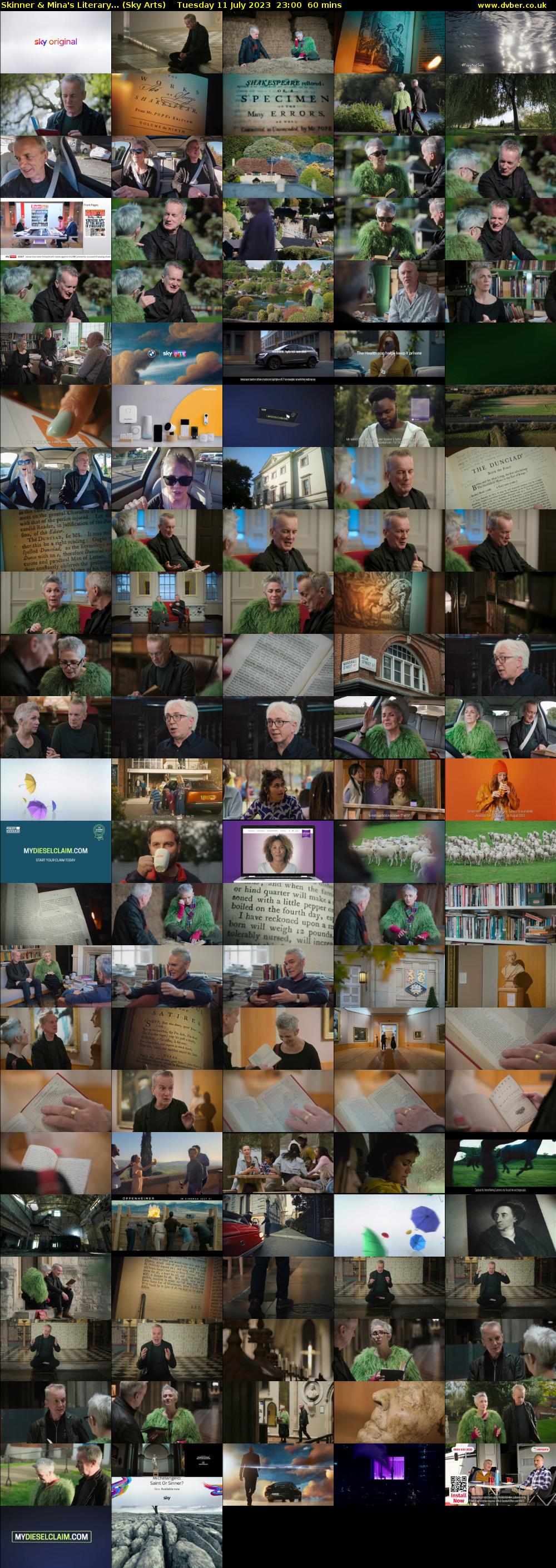 Skinner & Mina's Literary... (Sky Arts) Tuesday 11 July 2023 23:00 - 00:00