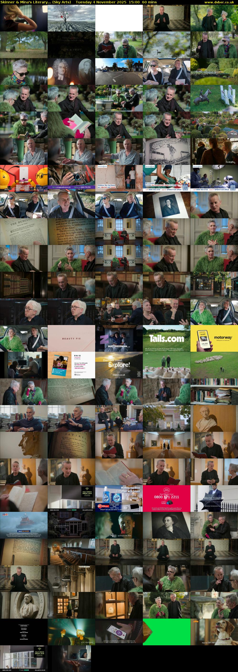 Skinner & Mina's Literary... (Sky Arts) Tuesday 4 November 2025 15:00 - 16:00