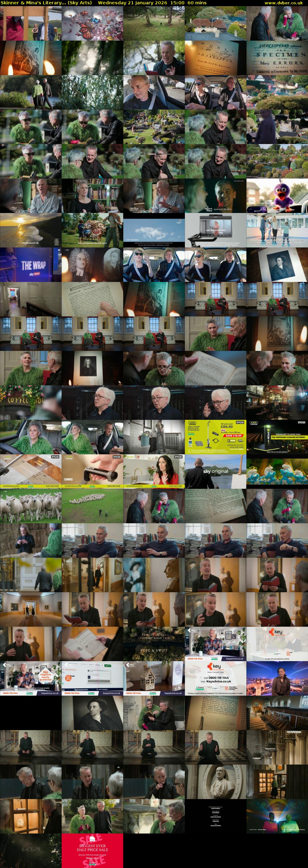 Skinner & Mina's Literary... (Sky Arts) Wednesday 21 January 2026 15:00 - 16:00