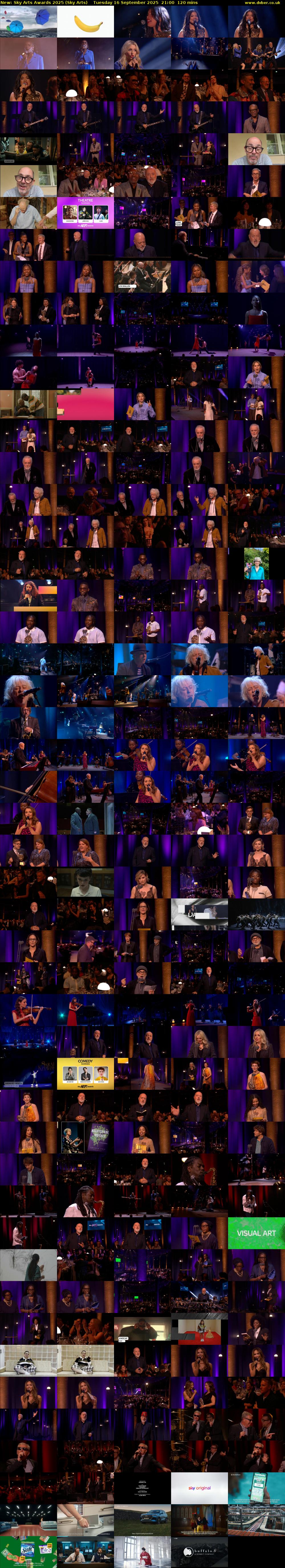 Sky Arts Awards 2025 (Sky Arts) Tuesday 16 September 2025 21:00 - 23:00