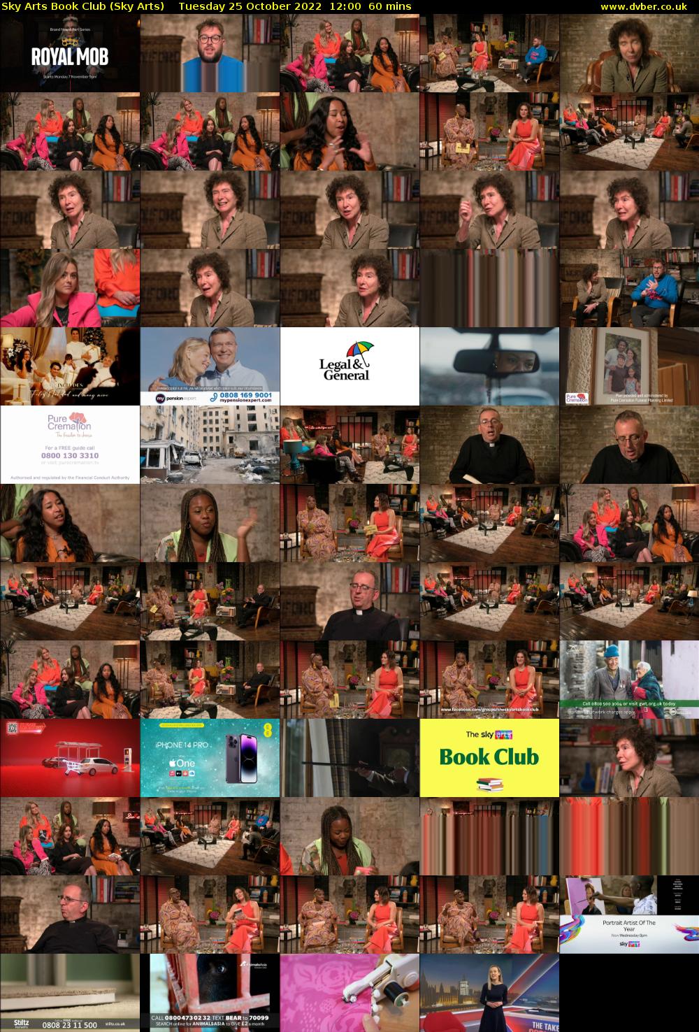 Sky Arts Book Club (Sky Arts) Tuesday 25 October 2022 12:00 - 13:00