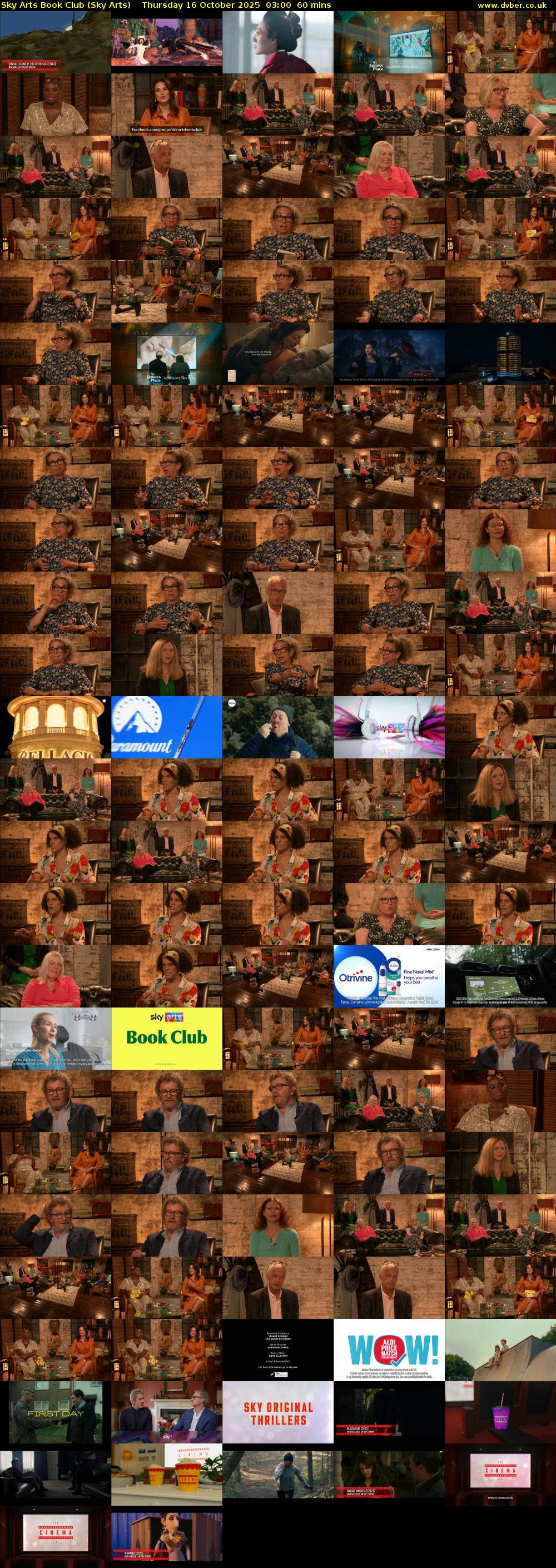 Sky Arts Book Club (Sky Arts) Thursday 16 October 2025 03:00 - 04:00